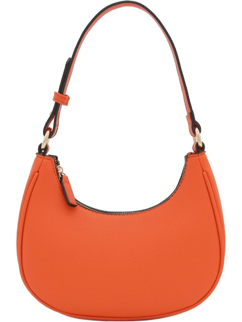 Women Burnt Orange Small Crescent For Trendy Underarm Purse Zipper Shoulder Bag